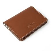 Heritage Dynamic Graphic Leather Card Holder - Brown