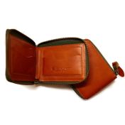 Red Canoe Leather Zip Wallet - Tan