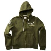 Red Canoe Full Zip Hoodie - Bronze Green