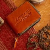 Red Canoe Leather Zip Wallet - Tan